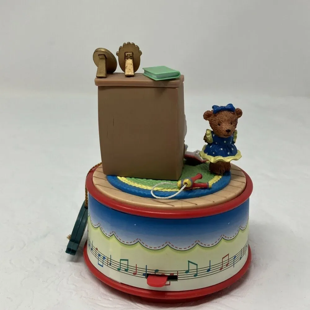 ENESCO Action Musical Music Box Piano Bear 